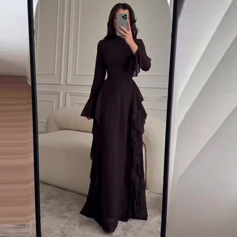 Ruffle Dress with Bell Sleeves(MS295)