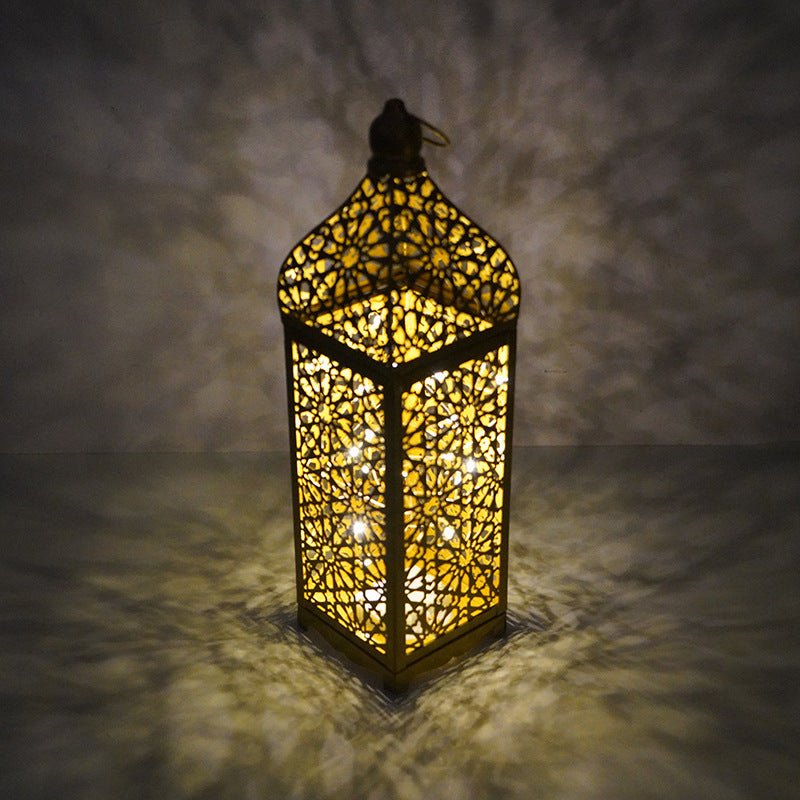 Festive Home Craft Decor Ramadan Hollow Moroccan Iron Lantern (MAC402)