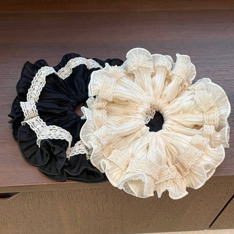 Oversized Ruffled Scrunchie Hair Tie(MAC455)