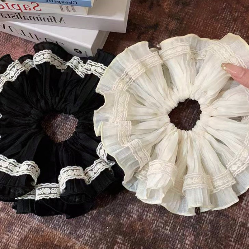 Oversized Ruffled Scrunchie Hair Tie(MAC455)