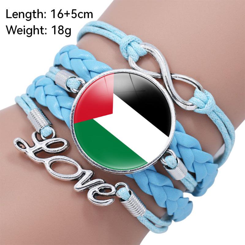 Palestinian flag bracelet