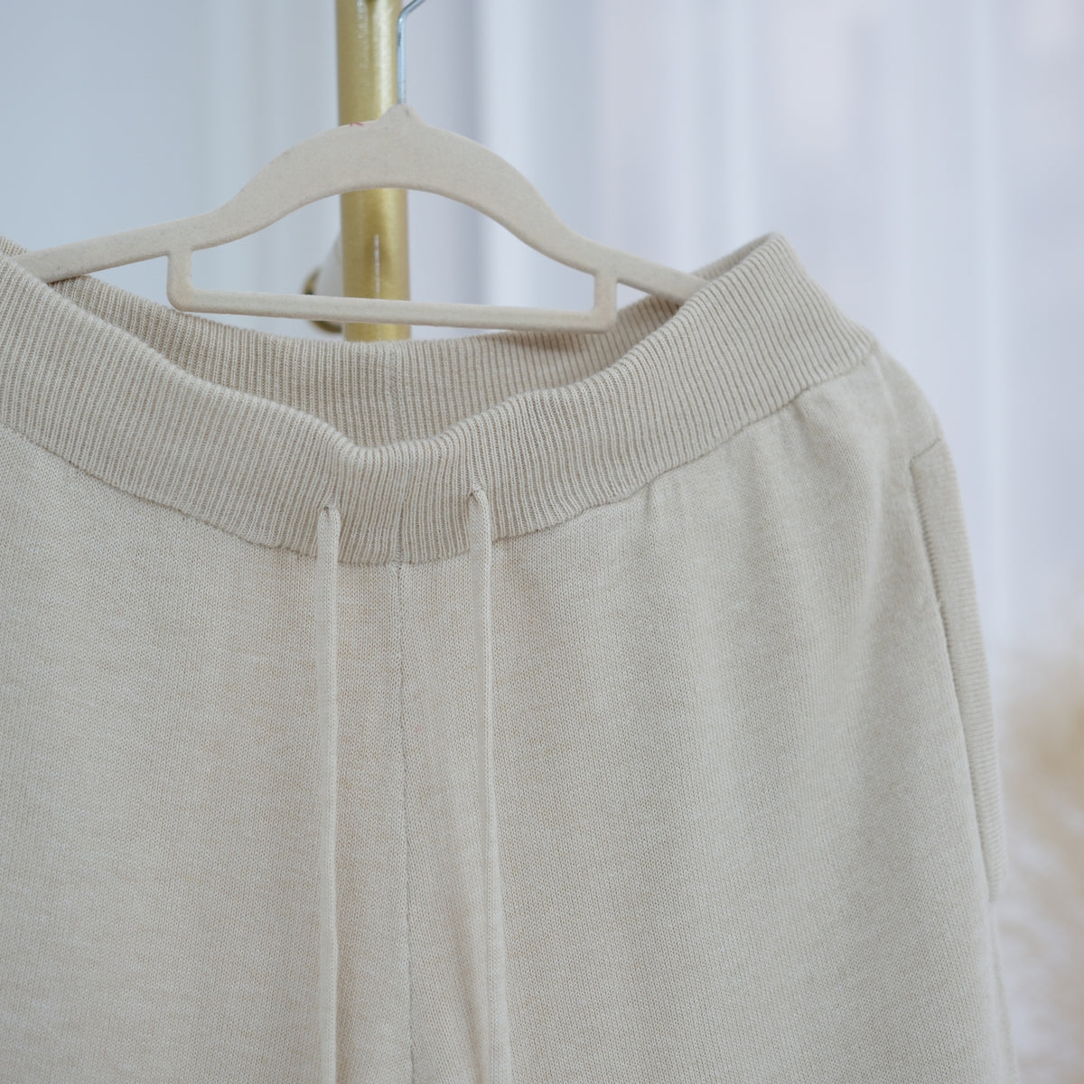 Solid Knit Top & Pants Set(MOA350)