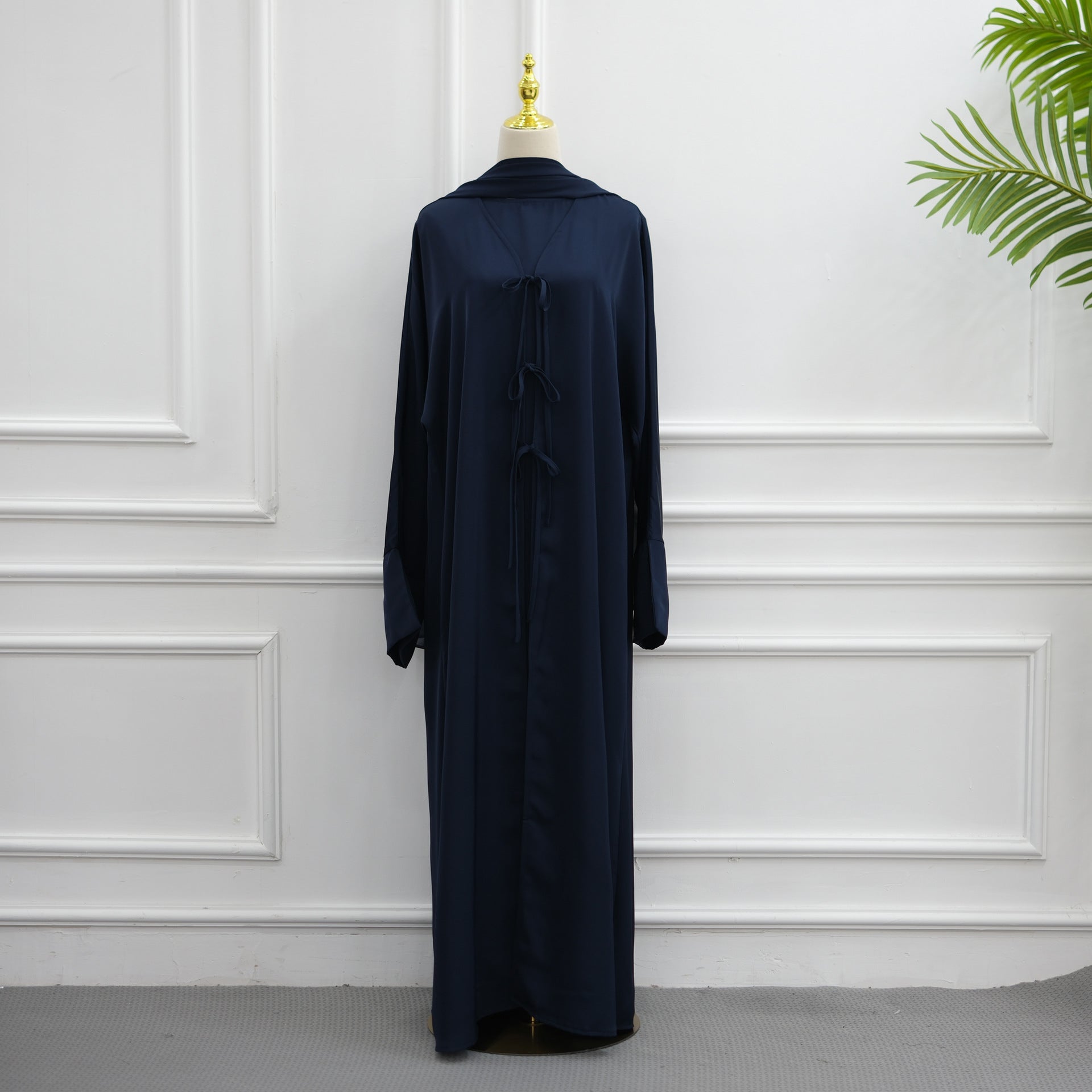 Nida Three-Piece Open Abaya Set(MOA340)
