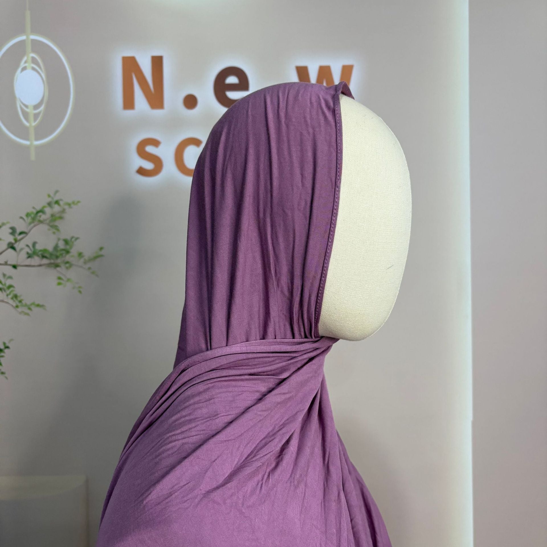 Bamboe Jersey Hijab Sjaal (MH255)
