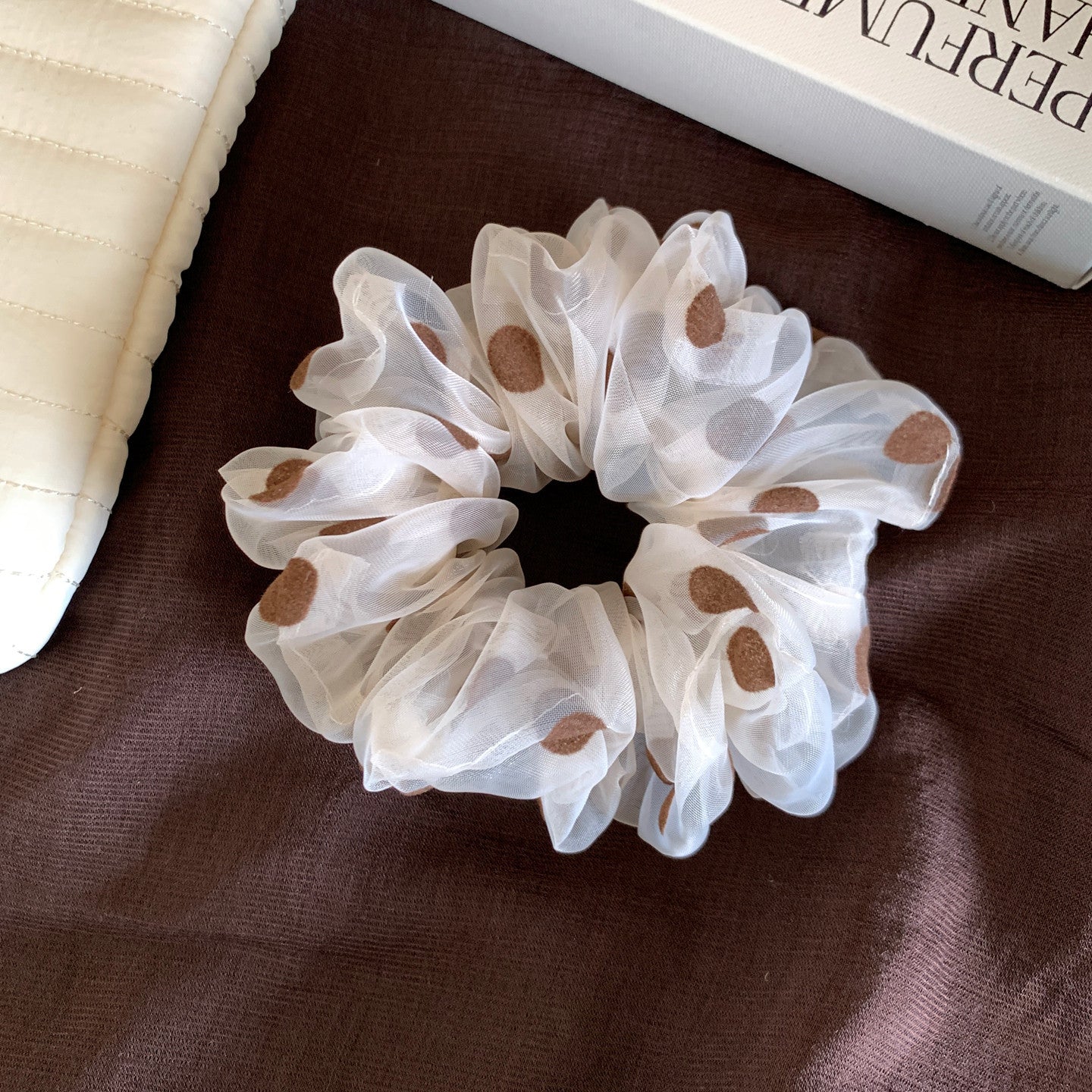 Polka Dot Scrunchie Hair Tie(MAC464)