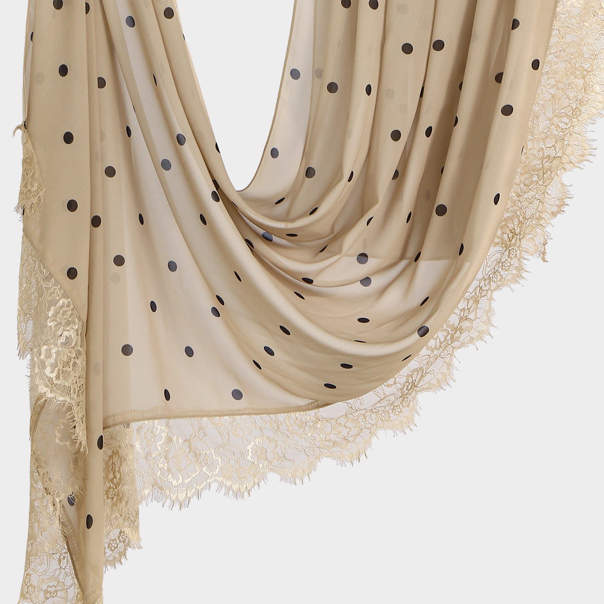 Foulard Hijab à Dentelle Pois (MH252)