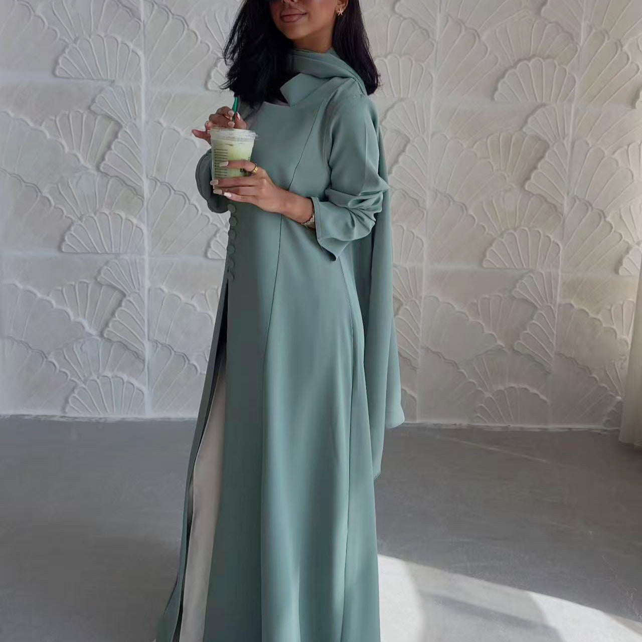 Nida Abaya Set with Hijab(MOA271)