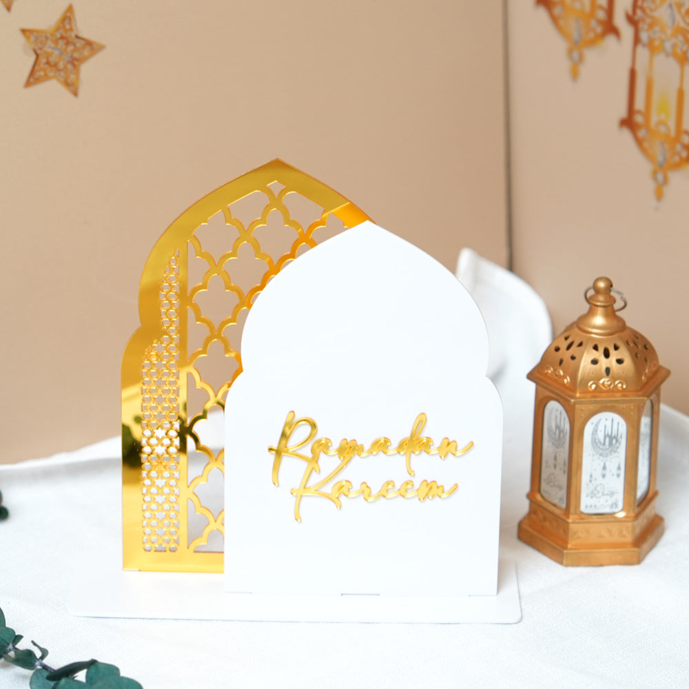 Islamic Hollow Pattern Acrylic Tabletop Decor (MAC404)