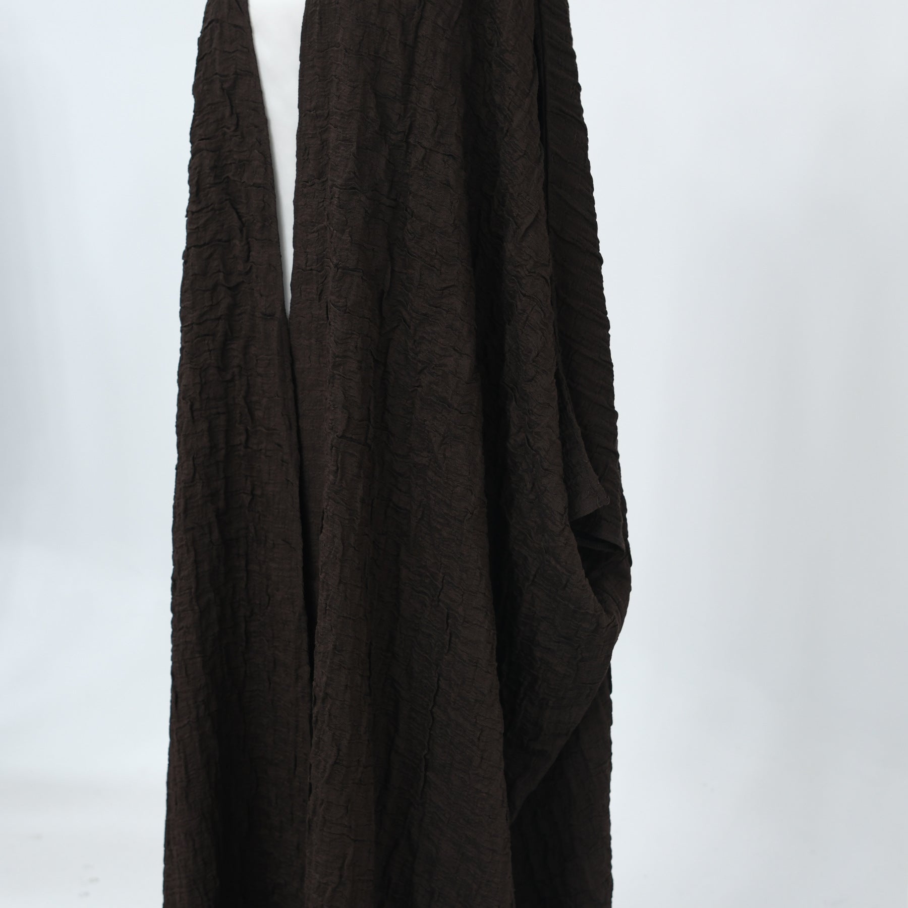 Textured Jacquard Abaya with Batwing Cardigan & Belt(MOA281)