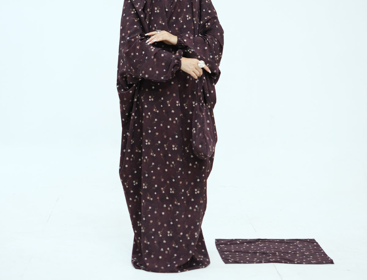 Printed One-Piece Hijab Abaya Prayer Set(MJ025)