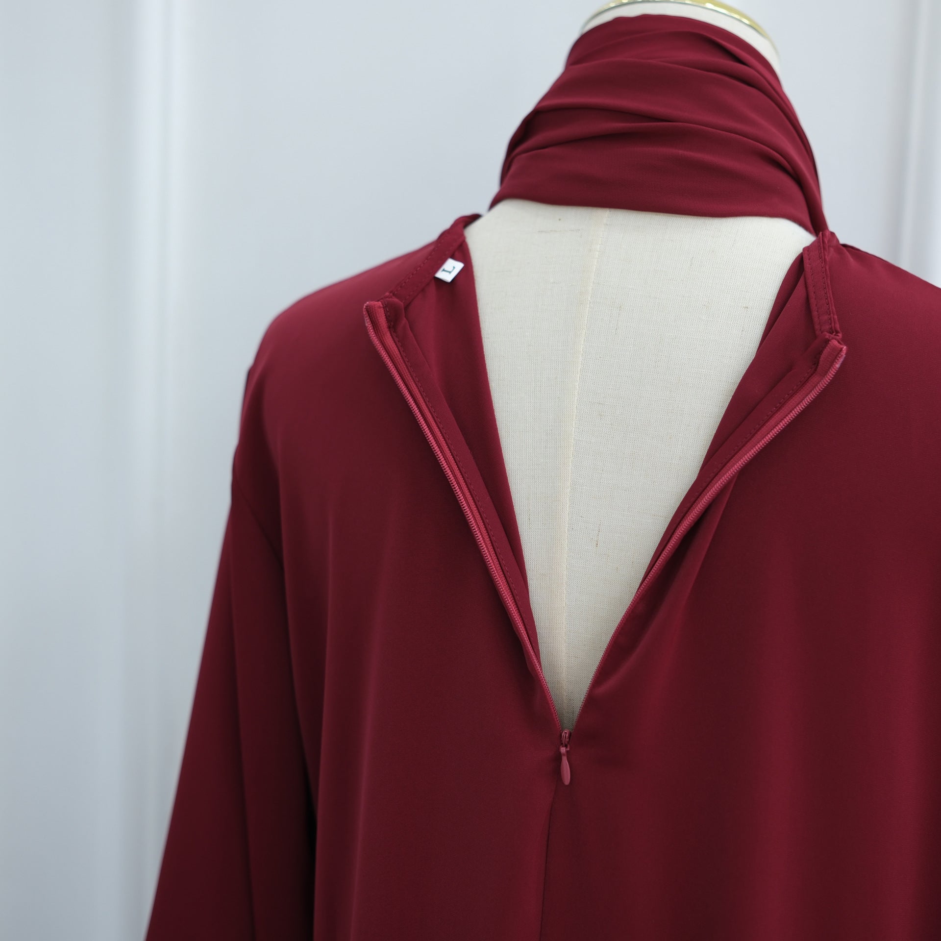 Robe Maxi à Bourgeon de Rose Brodé et Bordure Diagonale(MA455)