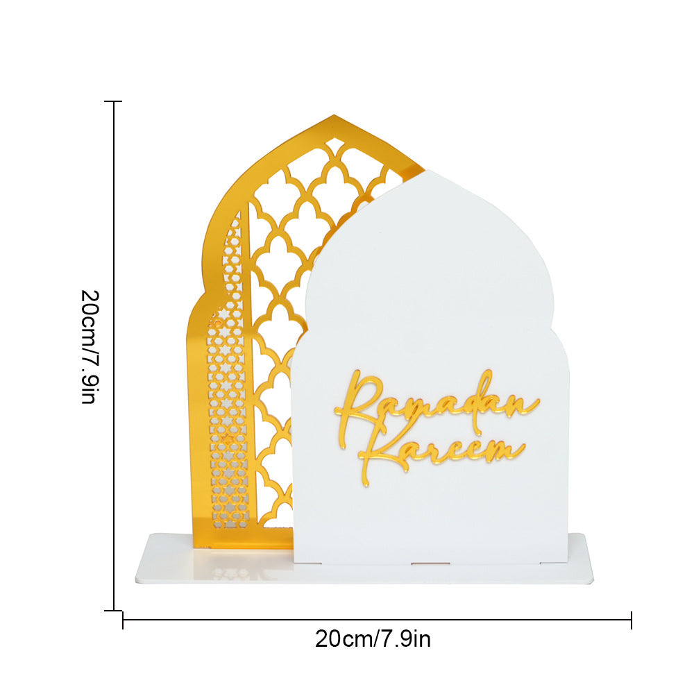 Islamic Hollow Pattern Acrylic Tabletop Decor (MAC404)