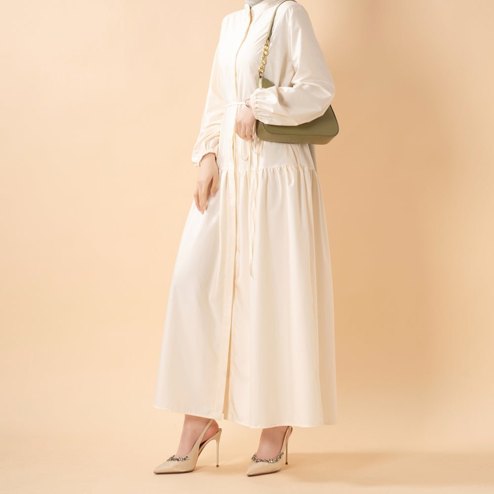 A-line closed abaya in four available colour options