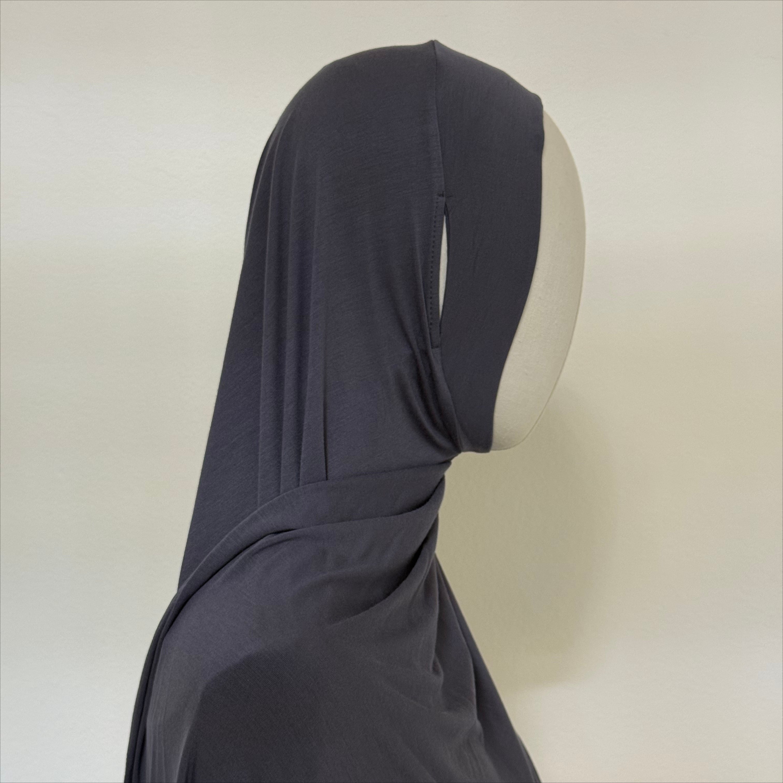 Cotton Modal Long Tail Hijab – Non-Slip, Breathable Instant Hijab (MH226)