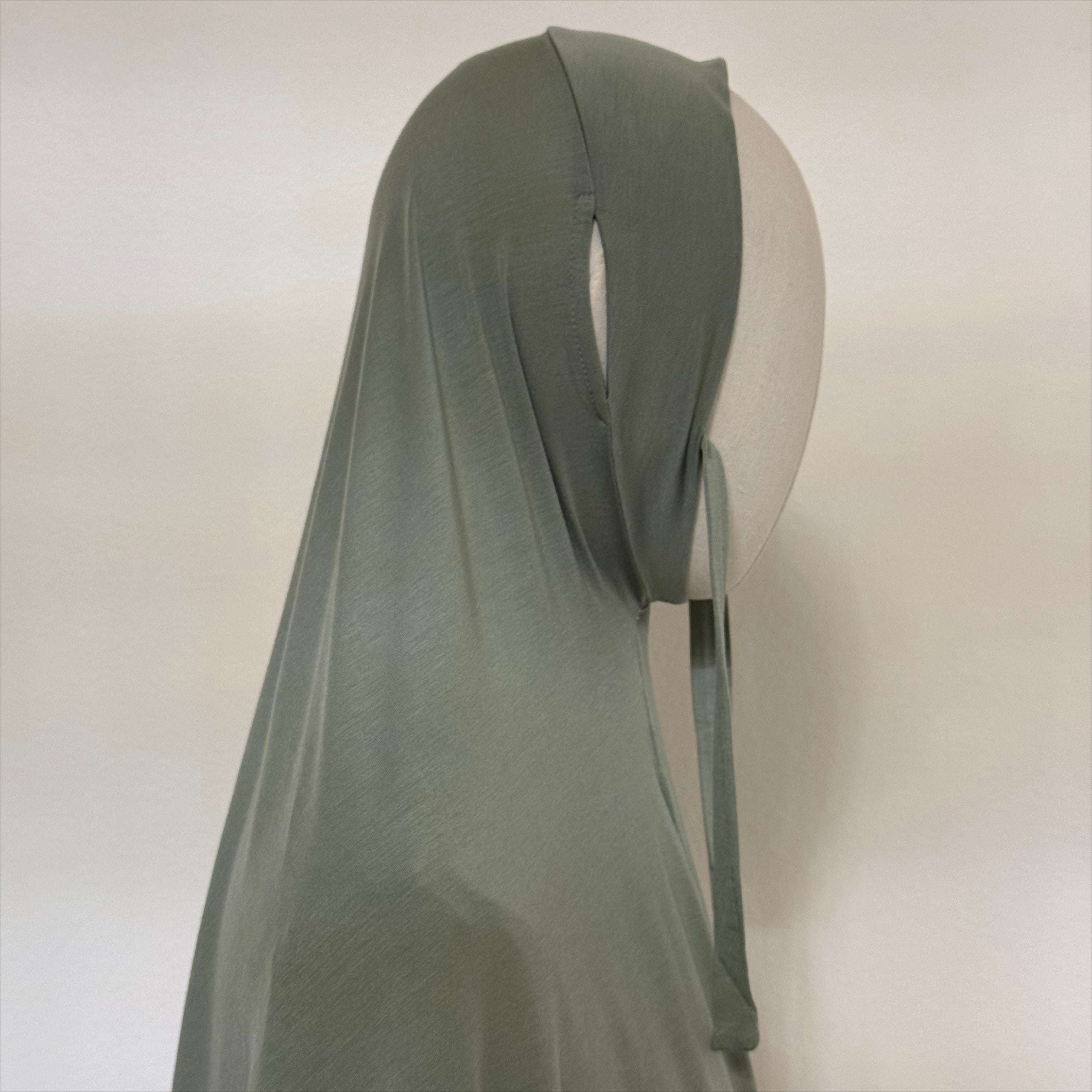 Cotton Modal Long Tail Hijab – Non-Slip, Breathable Instant Hijab (MH226)
