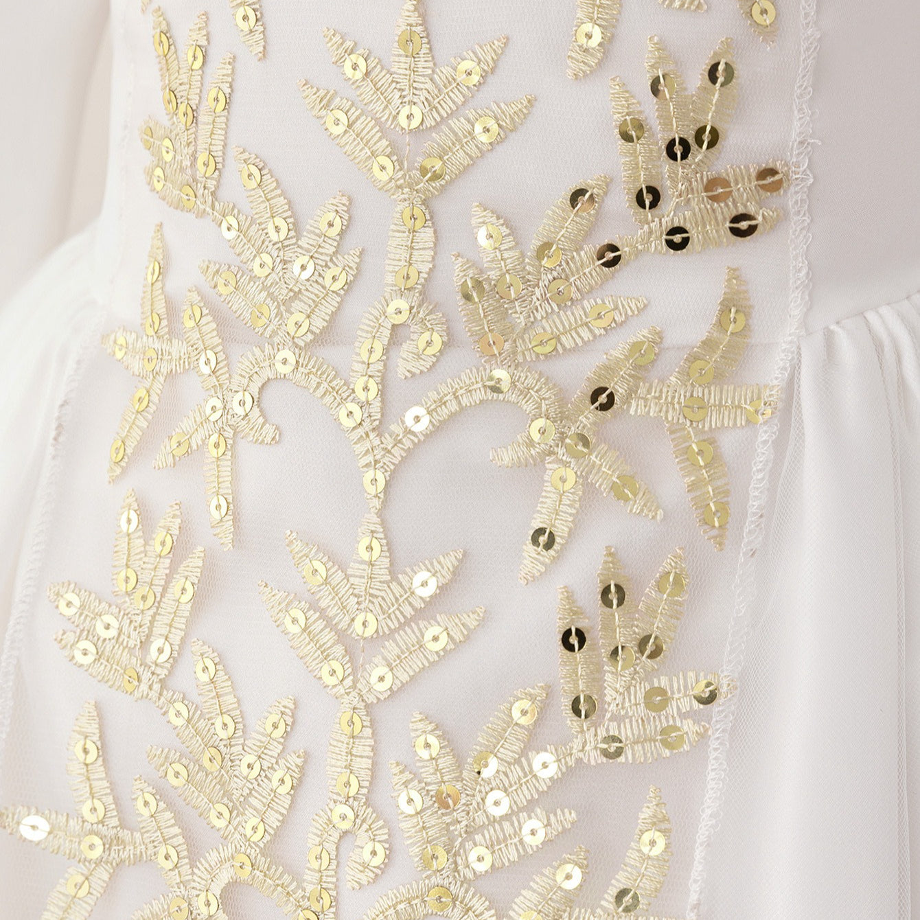 Girls Embroidered Princess Dress with Tulle Overlay(MKG022)