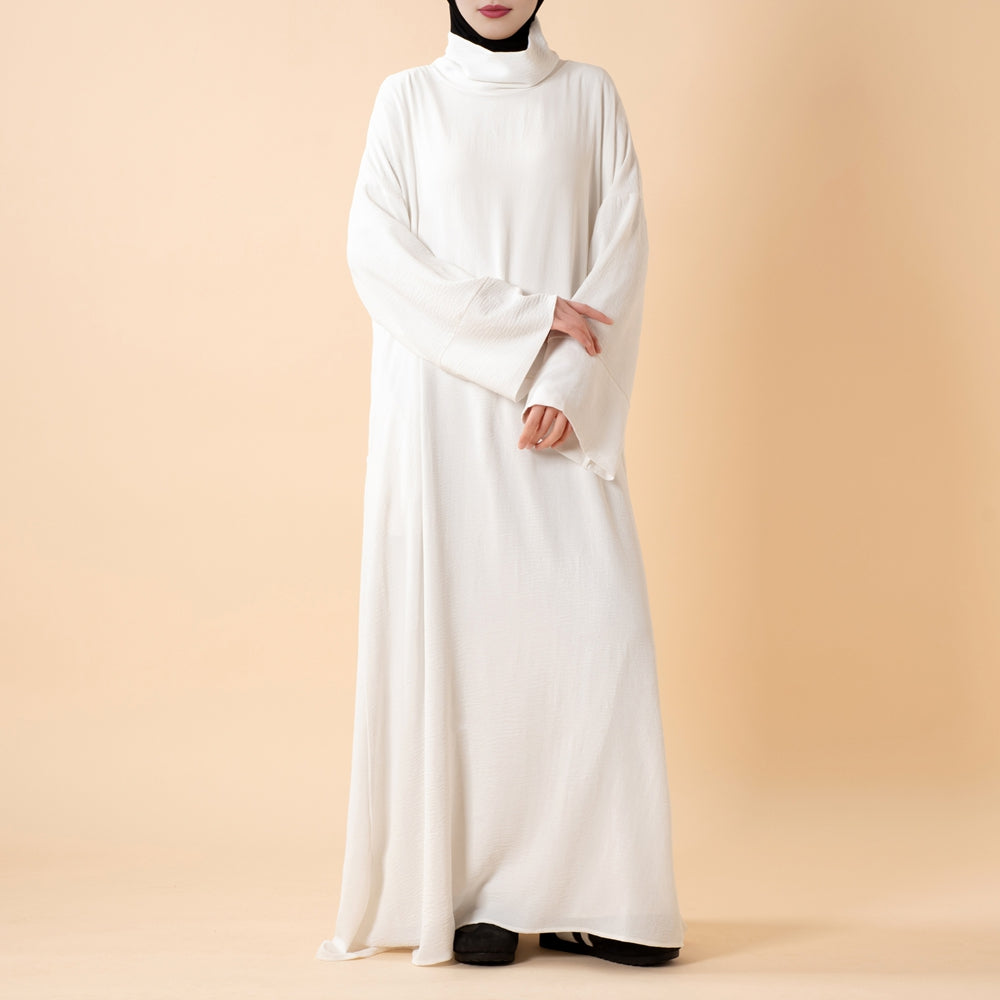 Everyday Crepe Turtleneck Abaya – Relaxed Fit for All Seasons(MA384)