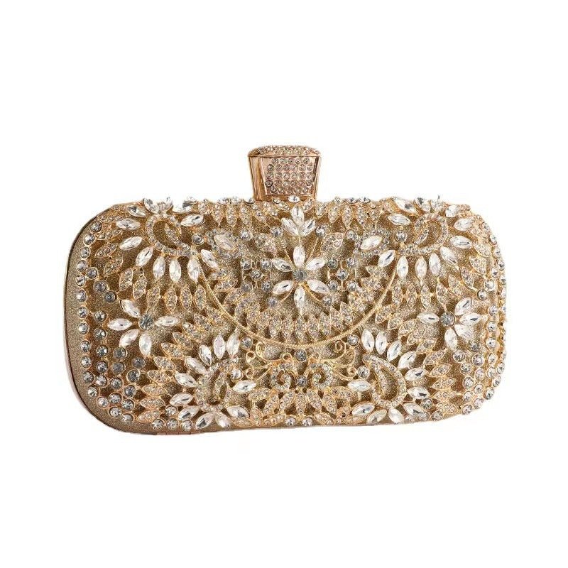 Artisan Crystal - Flower Evening Clutch Luxury Glitter Handbag for Couture & Galas (MAC274) - Mariam's Collection
