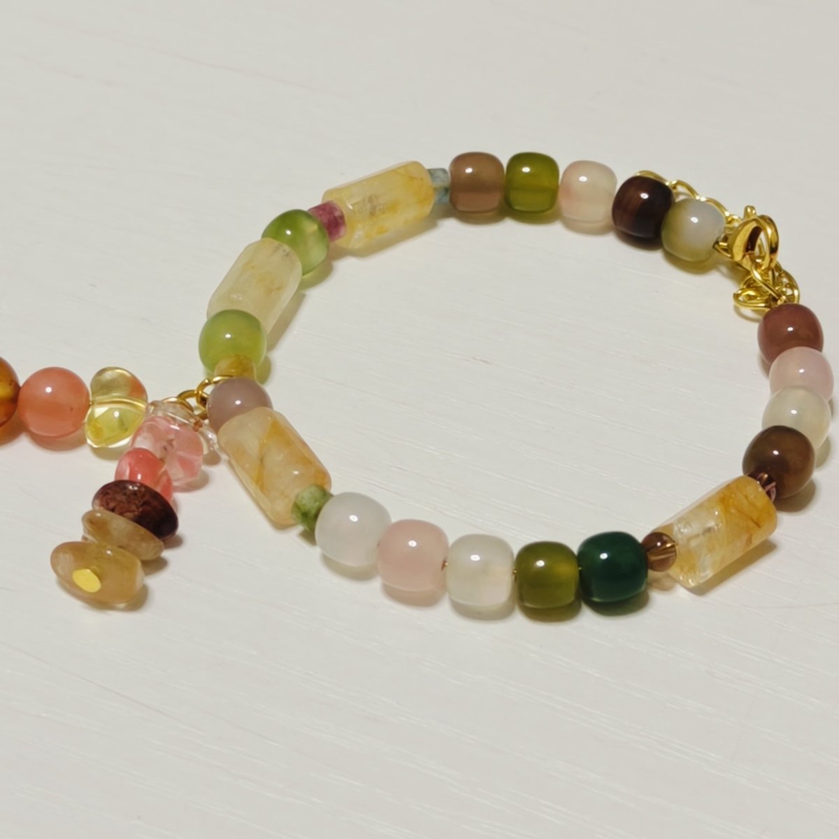 Artisan Knitted Gemstone & Pearl Bracelet Collection | Exquisite Statement Jewelry for Sophisticated Style (MAC348) - Mariam's Collection