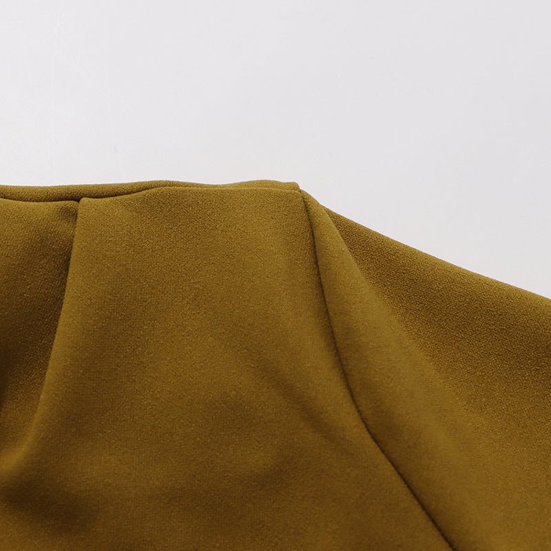 Asymmetric Cape Gown with Back Slit(MS216) - Mariam's Collection