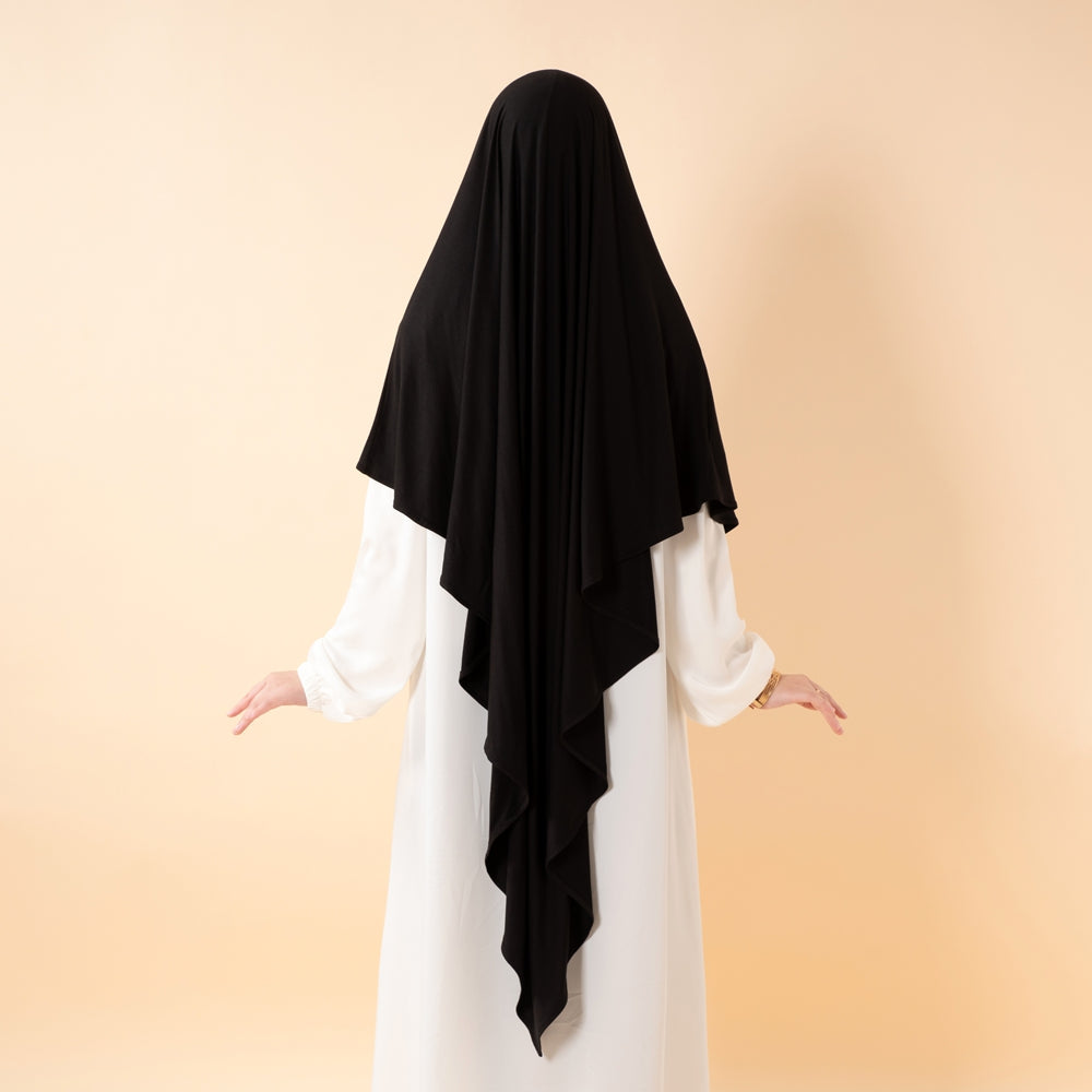 Premium Lenzing™ Modal Khimar with Integrated Face Veil (MK026)