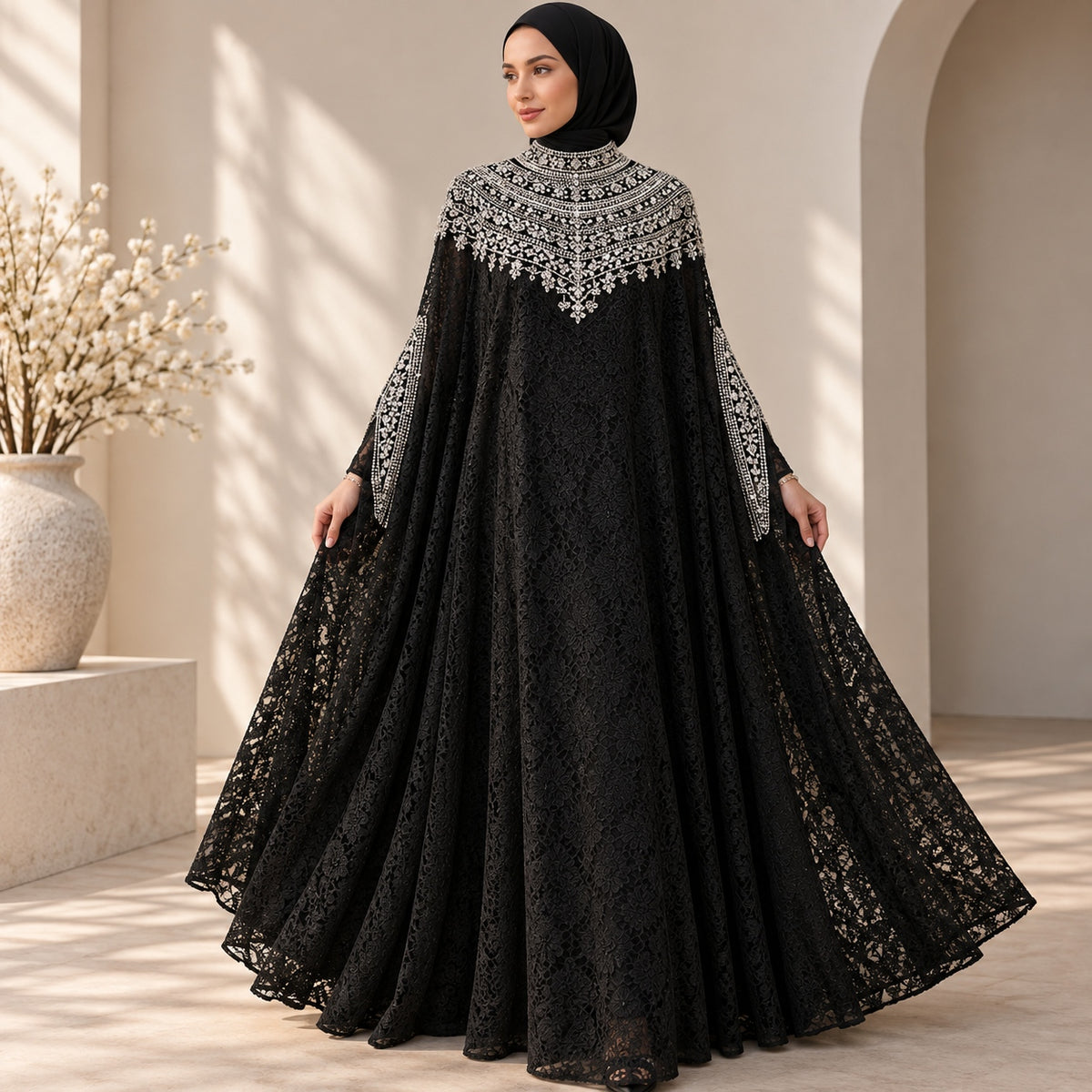 Crochet Lace Overlay Top Set(MA470)