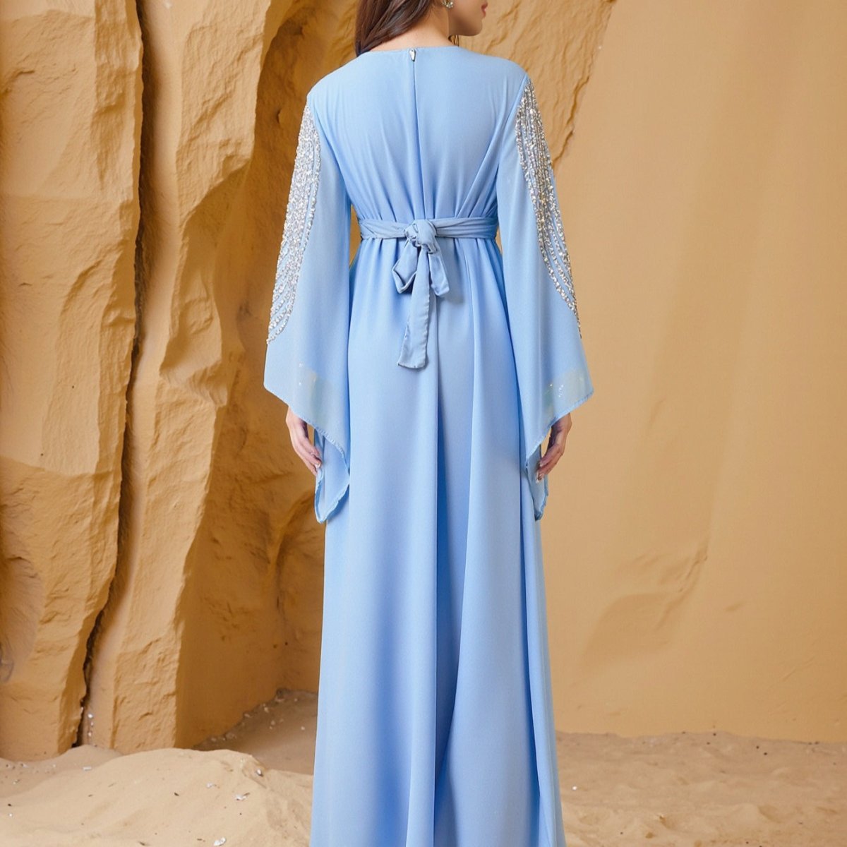 Beaded Kaftan Abaya(MA372) - Mariam's Collection