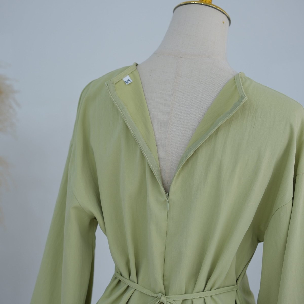 Bell Sleeve Back-Tie Top & A-Line Maxi Skirt Set(MS469) - Mariam's Collection