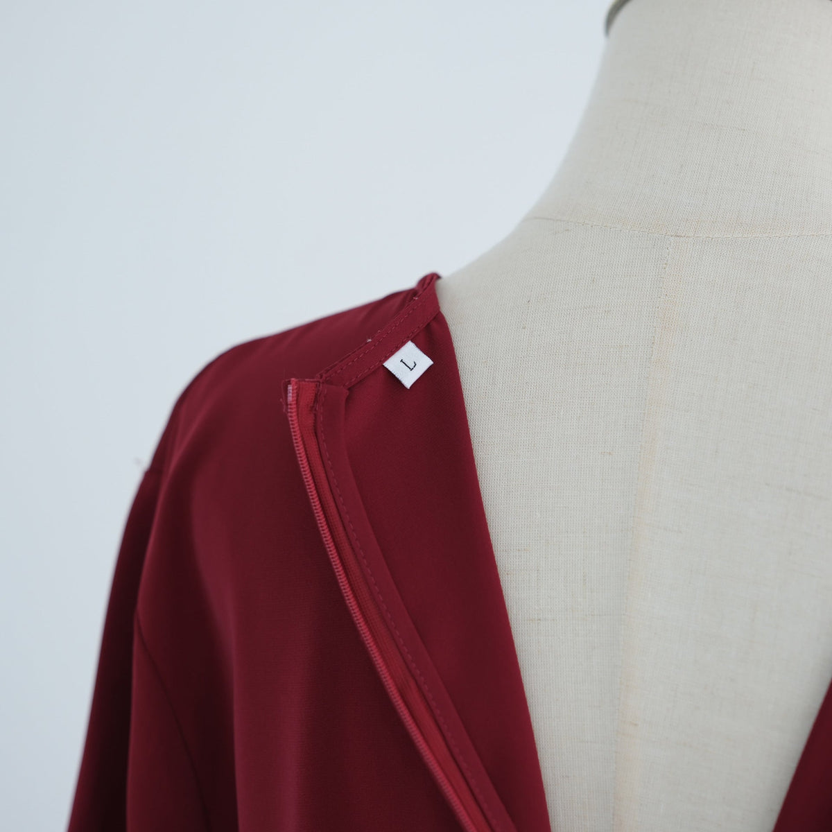 Belted Inner Maxi Dress | Minimalist Mid-Sleeve Layering Dress(MS568) - Mariam's Collection
