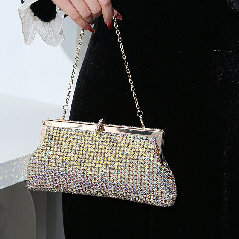 Handmade Rhinestone Crystal Evening Clutch Bag – Luxury Sparkling Party Handbag (MAC487)