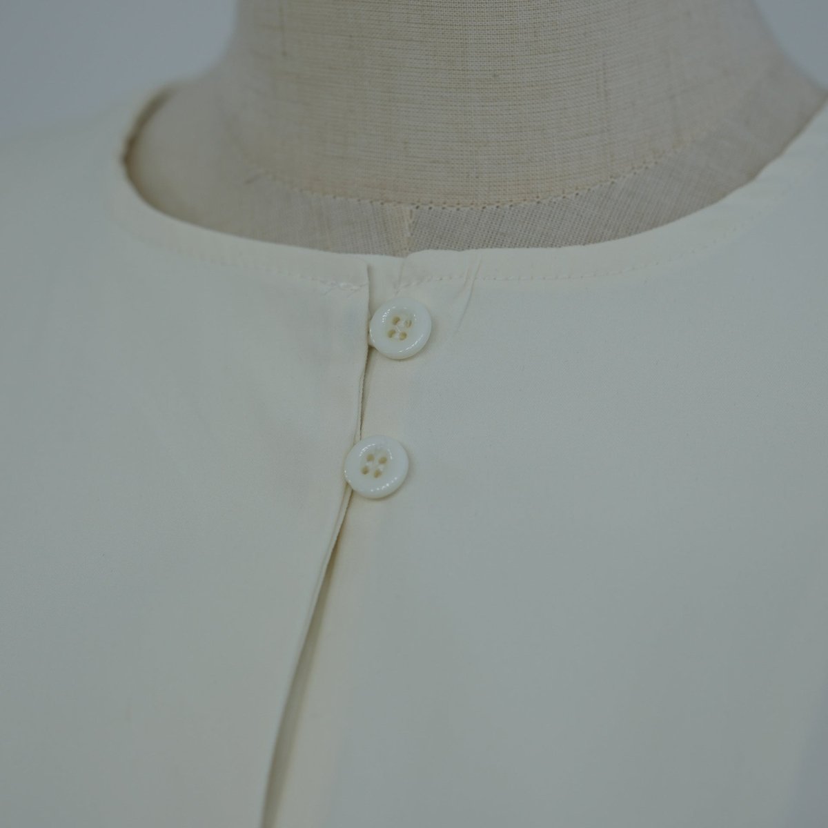 Long sleeve relaxed fit arm detail on button-front modest co-ord