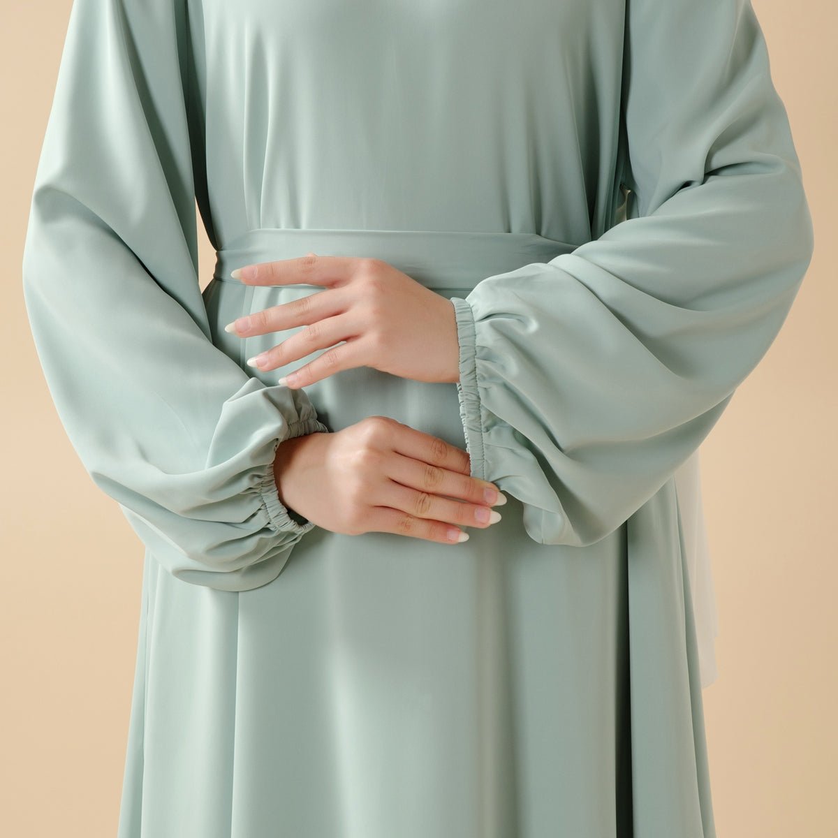 Candy Color Pleated Abaya | Must - have Essential Basic Dress (MA142) - Mariam's Collection