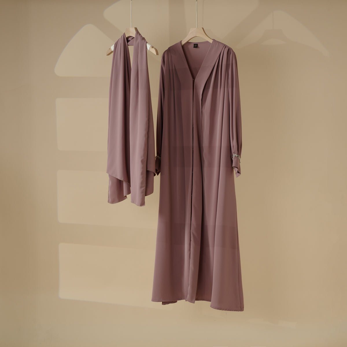 Cardigan Abaya, Western Style Abaya (MOA061) - Mariam's Collection