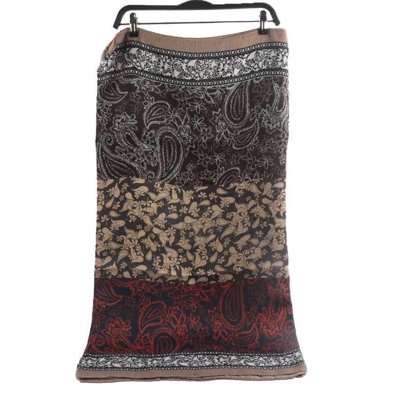 Cashmere - Feel Paisley Print Hijab Scarf | 180x85cm Fringe Edge Shawl with Traditional Motifs(MH150) - Mariam's Collection