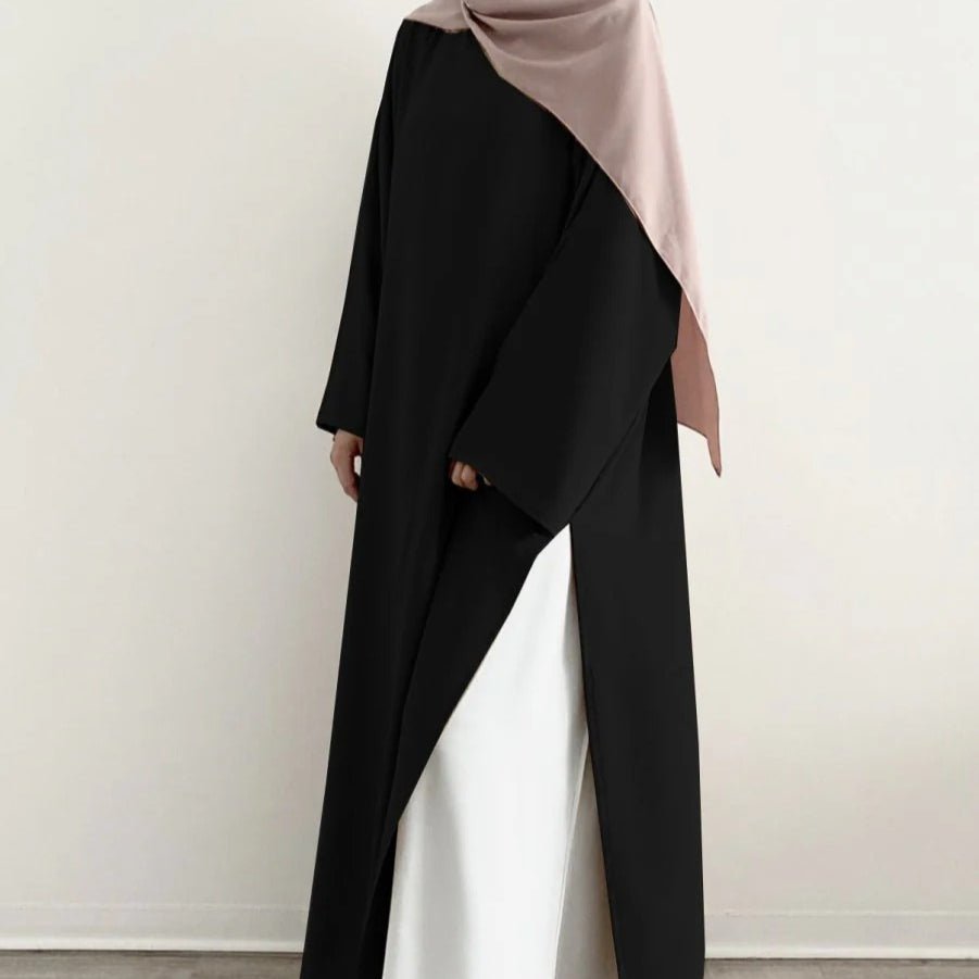 Casual Fashion Slit Abaya (MA063) - Mariam's Collection