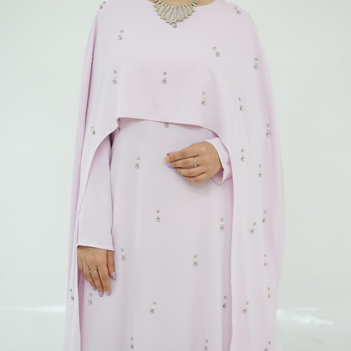 Celestial Beaded Luxury Muslim Abaya Set | Modest Dresses with Beading Detailing (MA266) - Mariam's Collection