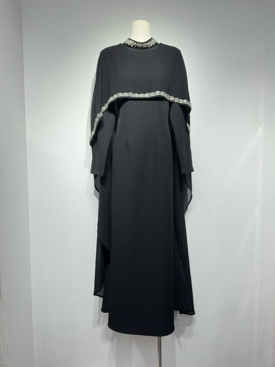Celestial Rhinestone Cape Abaya | Luxury 2 - Piece Set(MA344) - Mariam's Collection