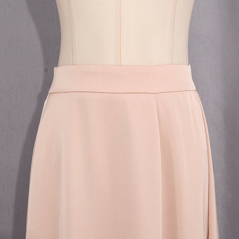 Champagne Satin Cape & Skirt Set(MS314) - Mariam's Collection