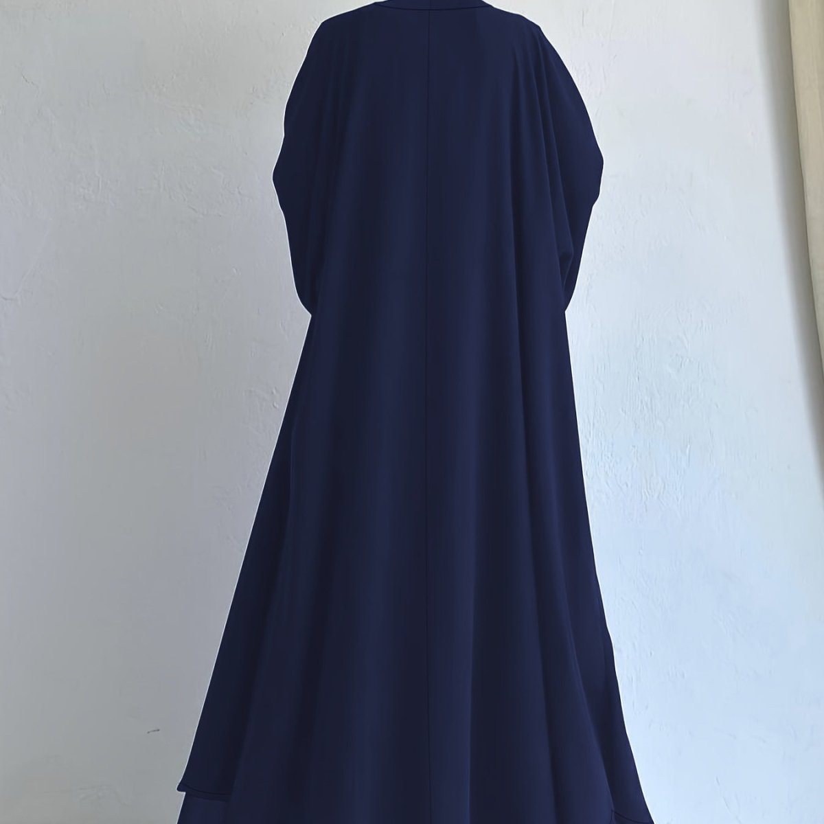 Chiffon Abaya with Bell Sleeves & Belt(MOA291) - Mariam's Collection