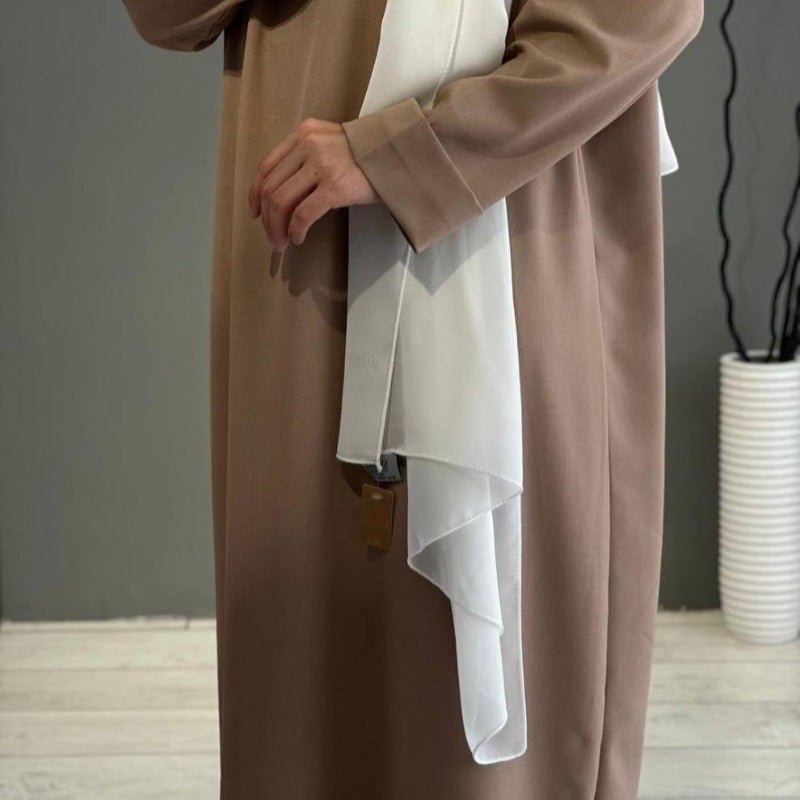 Classic Round Neck Pullover Maxi Dress | Minimalist Solid Color Fall Winter Dress(MA318) - Mariam's Collection