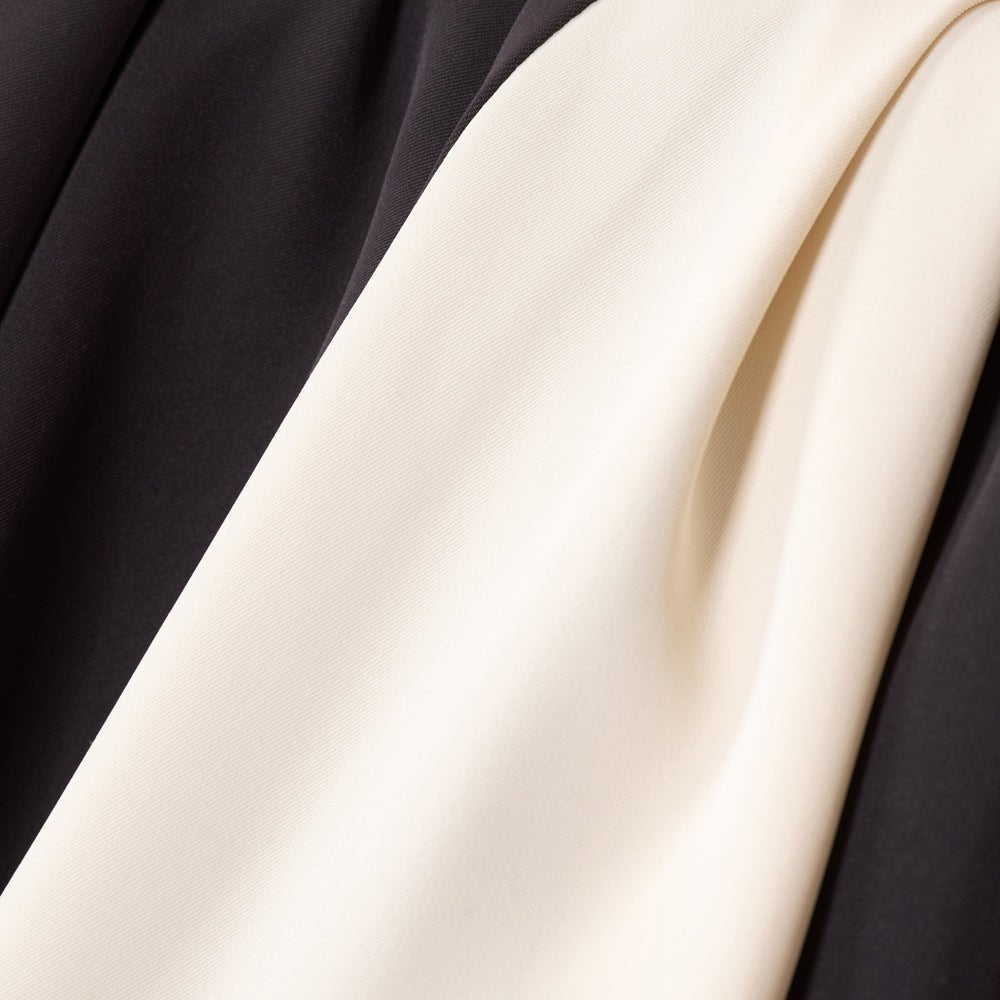 Contrast Panel Abaya with Drawstring Detail & Balloon Sleeves(MA421) - Mariam's Collection
