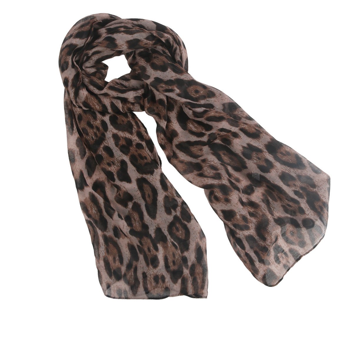 Cotton Linen Print Floral & Leopard Pattern Hijab Scarf(MH151) - Mariam's Collection