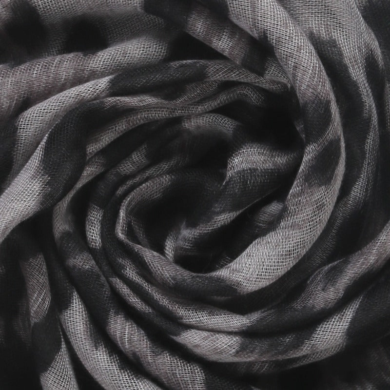 Cotton Linen Print Floral & Leopard Pattern Hijab Scarf(MH151) - Mariam's Collection