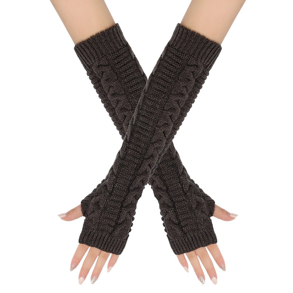 Cozy Warm Cable - Knit Arm Sleeve Covers (MAC310) - Mariam's Collection