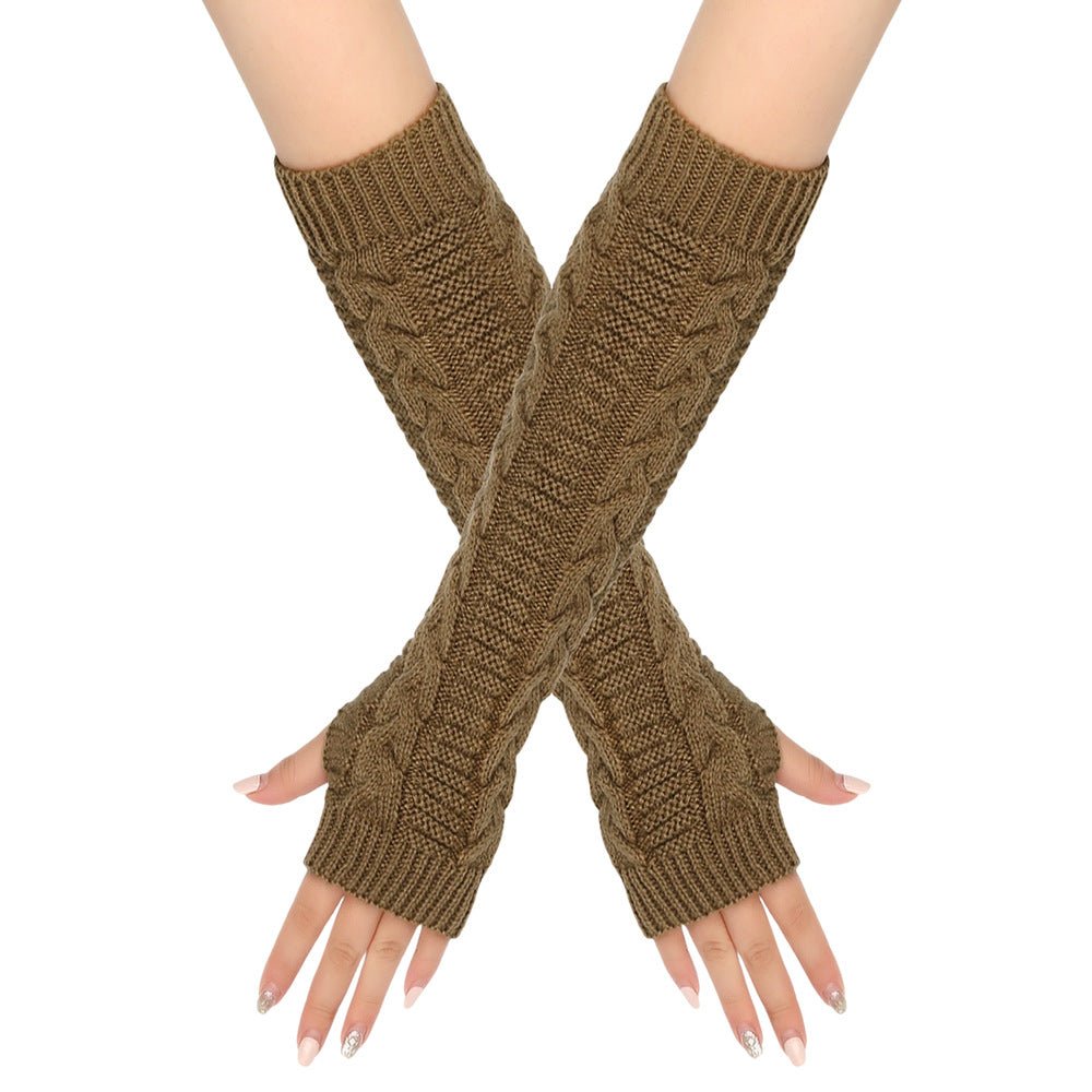Cozy Warm Cable - Knit Arm Sleeve Covers (MAC310) - Mariam's Collection