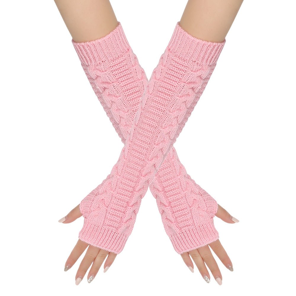 Cozy Warm Cable - Knit Arm Sleeve Covers (MAC310) - Mariam's Collection