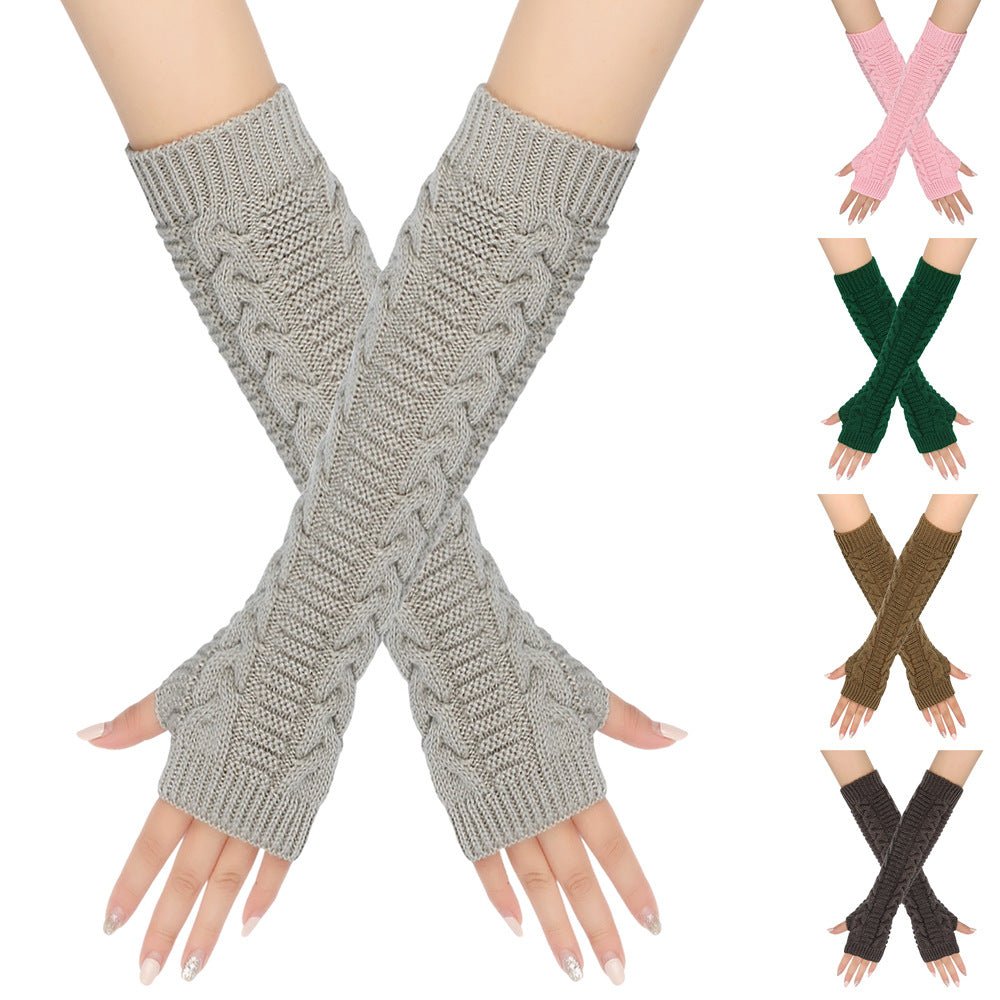 Cozy Warm Cable - Knit Arm Sleeve Covers (MAC310) - Mariam's Collection