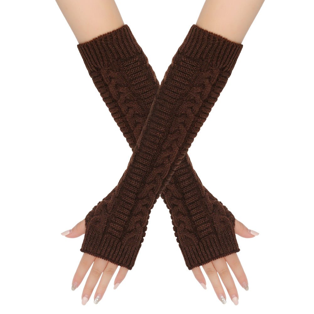 Cozy Warm Cable - Knit Arm Sleeve Covers (MAC310) - Mariam's Collection
