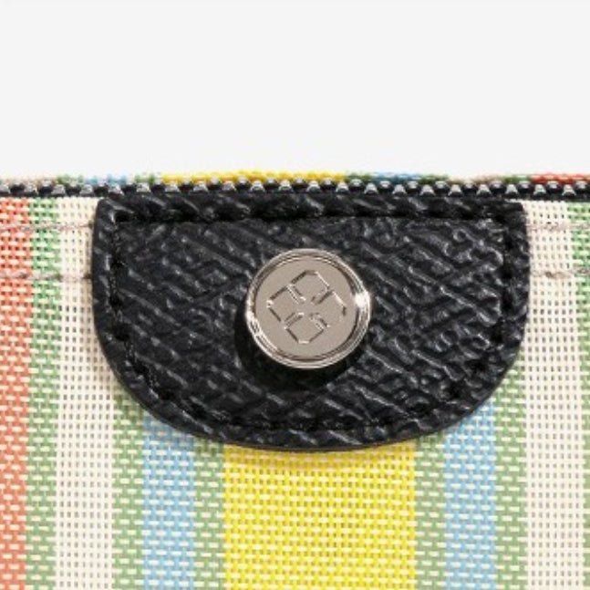 Cream Style Striped Mini Coin Purse & Keychain Pouch(MAC436) - Mariam's Collection