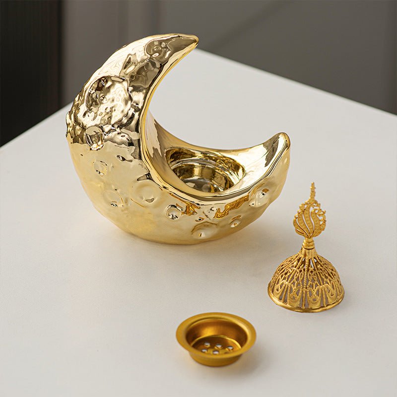 Crescent Ceramic Desktop Incense Burner (MAC400) - Mariam's Collection